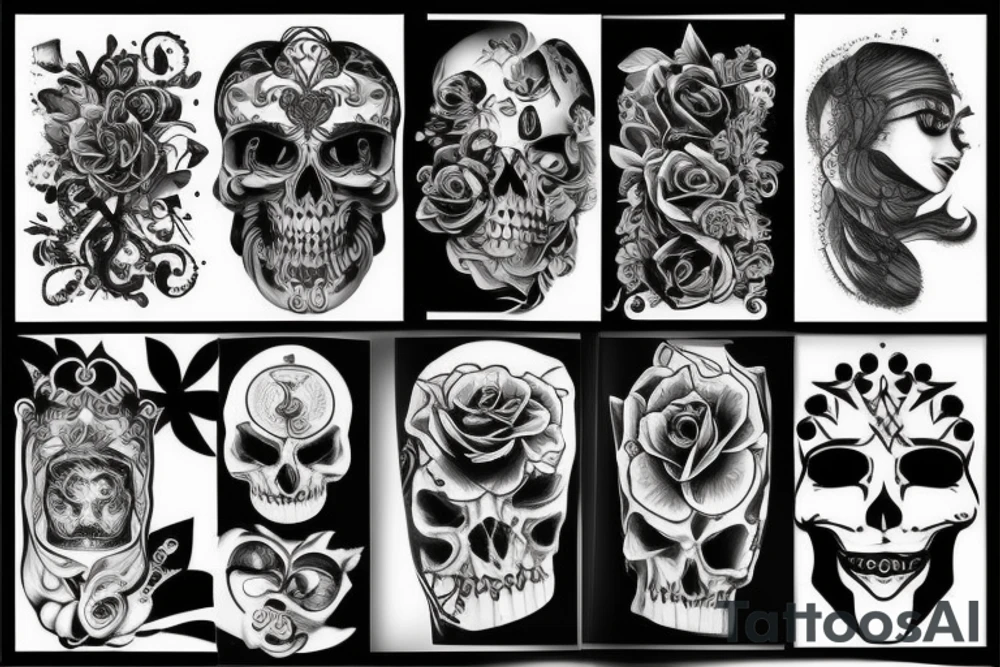 Black conceptual tattoo idea