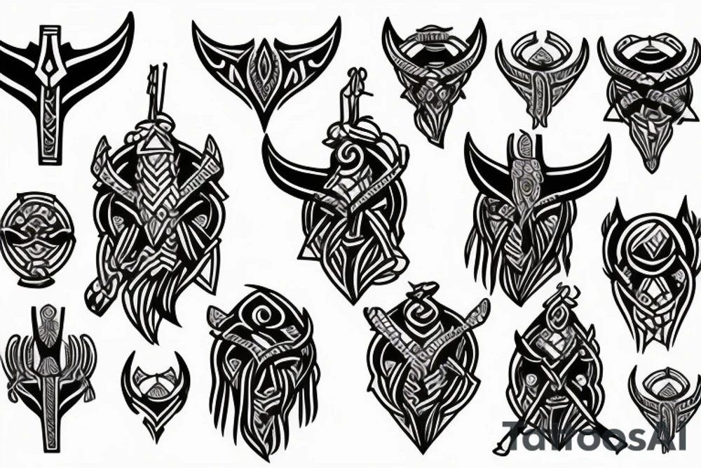 Vikings ornaments tattoo idea