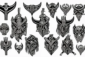 Vikings ornaments tattoo idea
