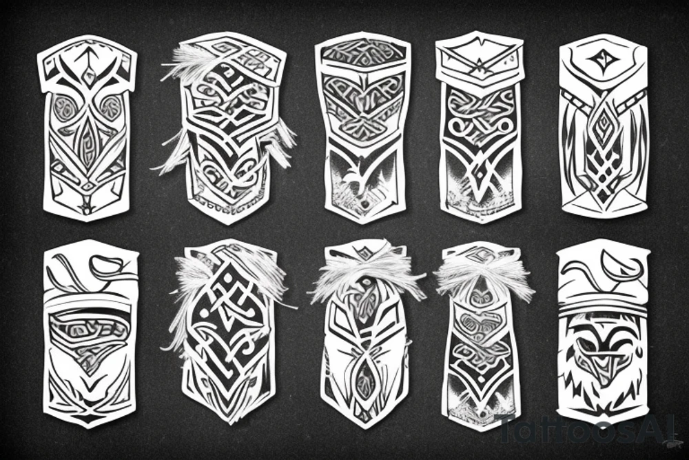 Vikings ornaments tattoo idea