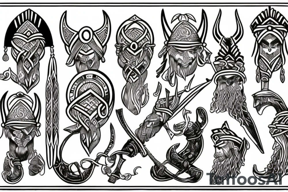 Vikings ornaments tattoo idea
