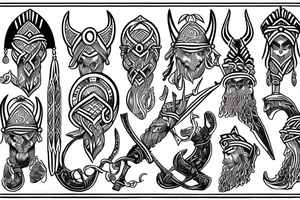 Vikings ornaments tattoo idea
