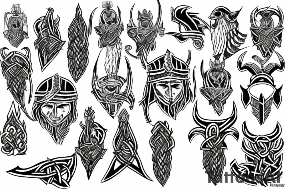 Vikings ornaments tattoo idea