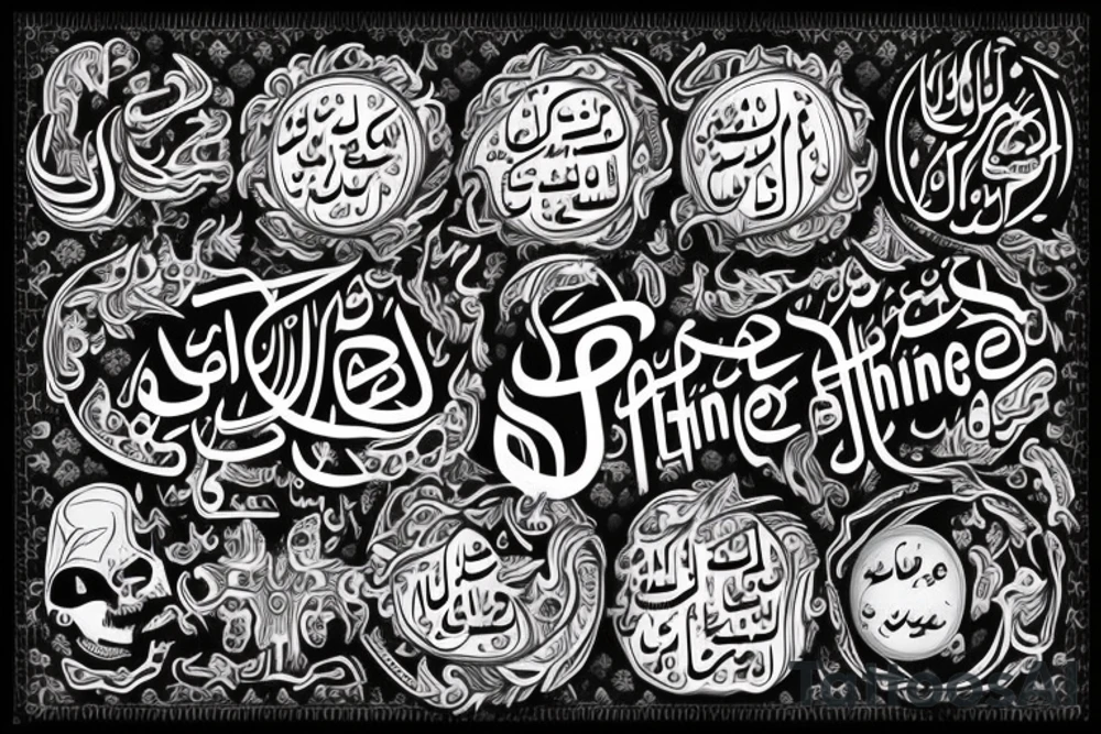 the inscription «everything is fine» in Arabic tattoo idea