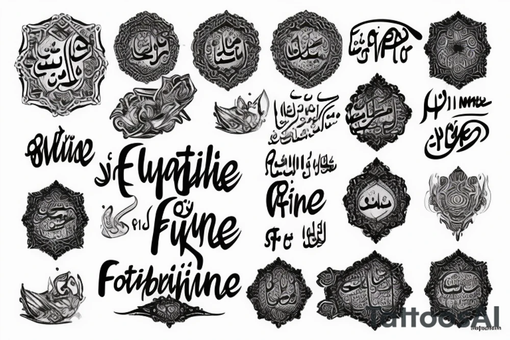 the inscription «everything is fine» in Arabic tattoo idea the inscription «everything is fine» in Arabic tattoo idea