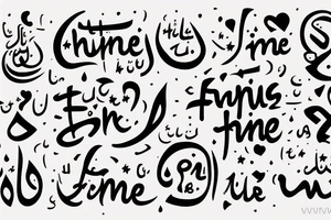 the inscription «everything is fine» in Arabic tattoo idea