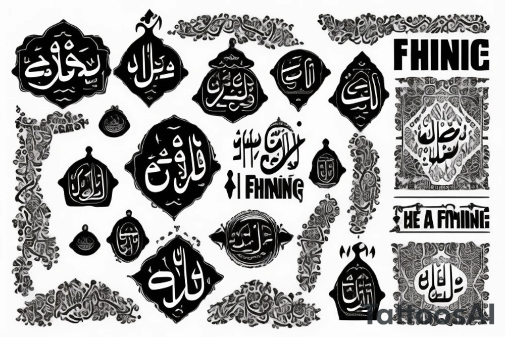 the inscription «everything is fine» in Arabic tattoo idea the inscription «everything is fine» in Arabic tattoo idea