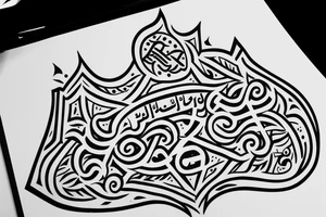the inscription «everything is fine» in Arabic tattoo idea