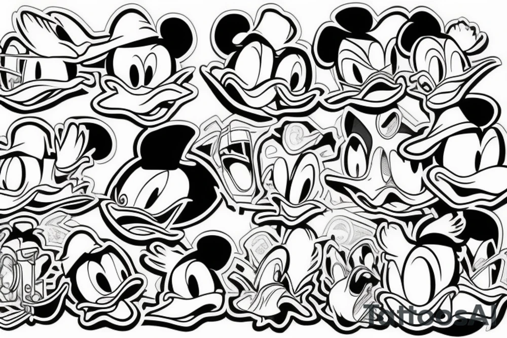 Angry Donald Duck tattoo idea