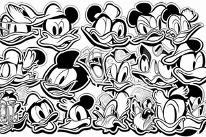 Angry Donald Duck tattoo idea