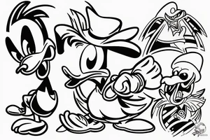 Angry Donald Duck tattoo idea