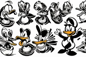 Angry Donald Duck tattoo idea