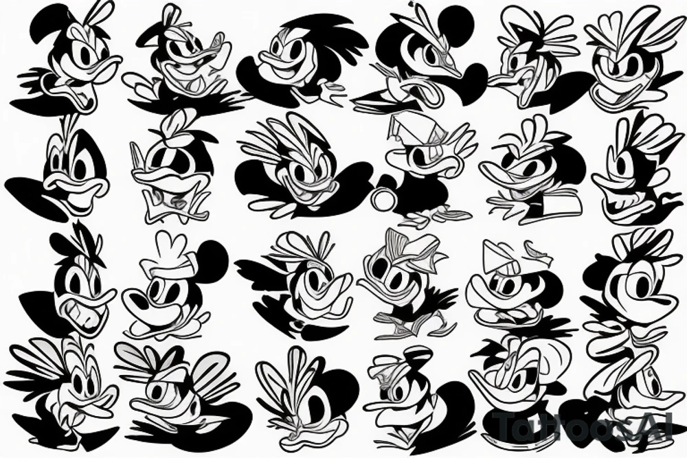Angry Donald Duck tattoo idea