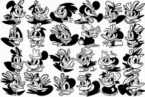 Angry Donald Duck tattoo idea