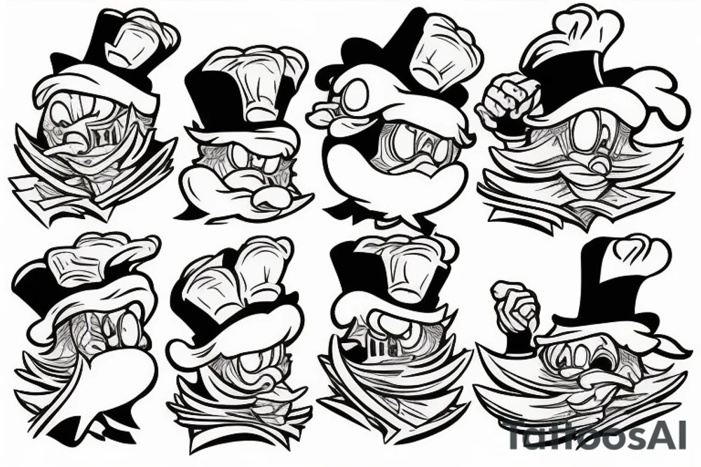 evil scrooge mcduck tattoo idea