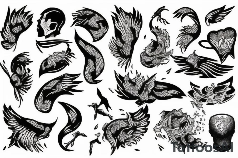 man falling from sky tattoo idea