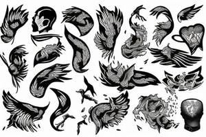 man falling from sky tattoo idea