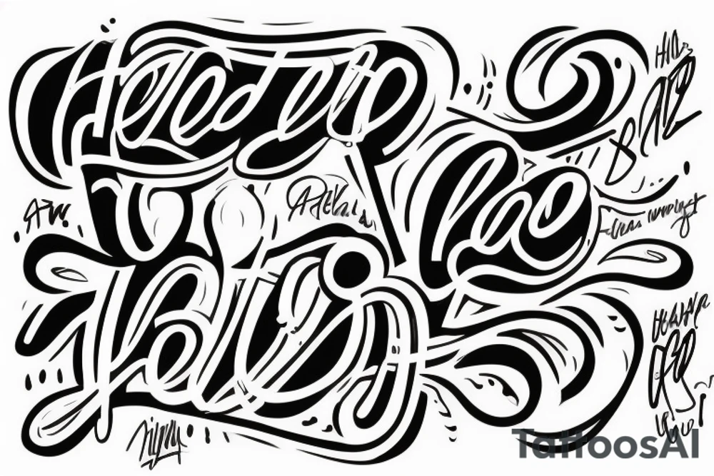 Graffiti “Hello” tattoo idea