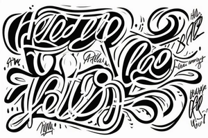 Graffiti “Hello” tattoo idea