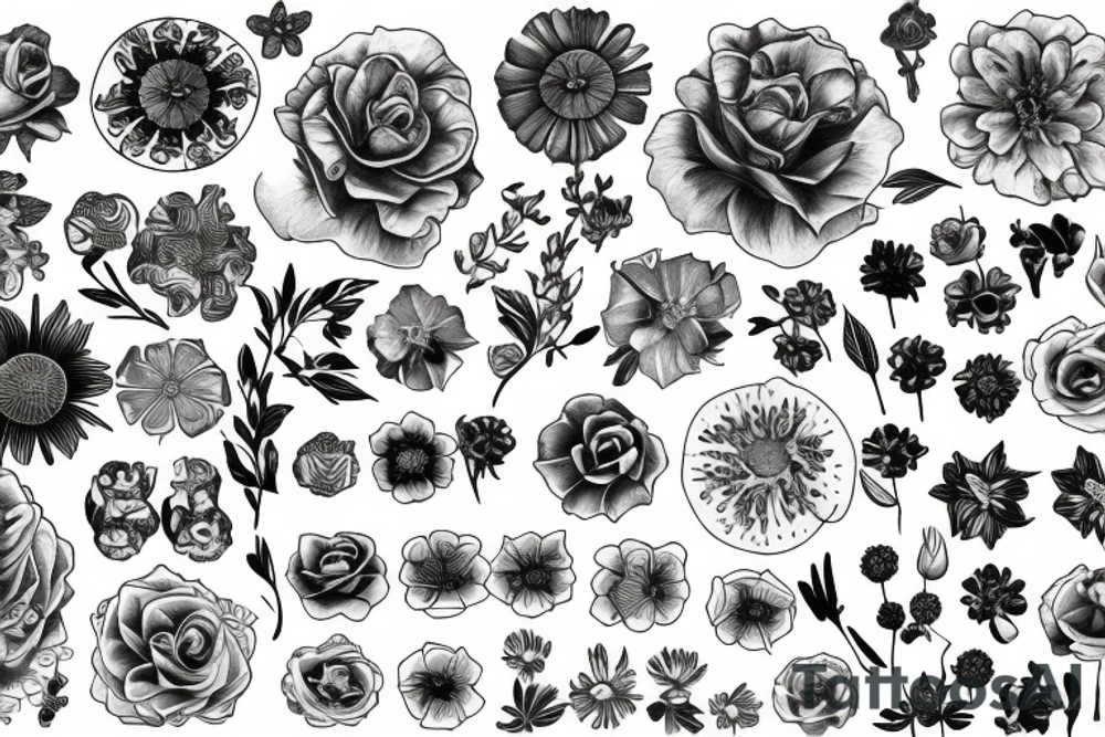 Flowers tattoo idea