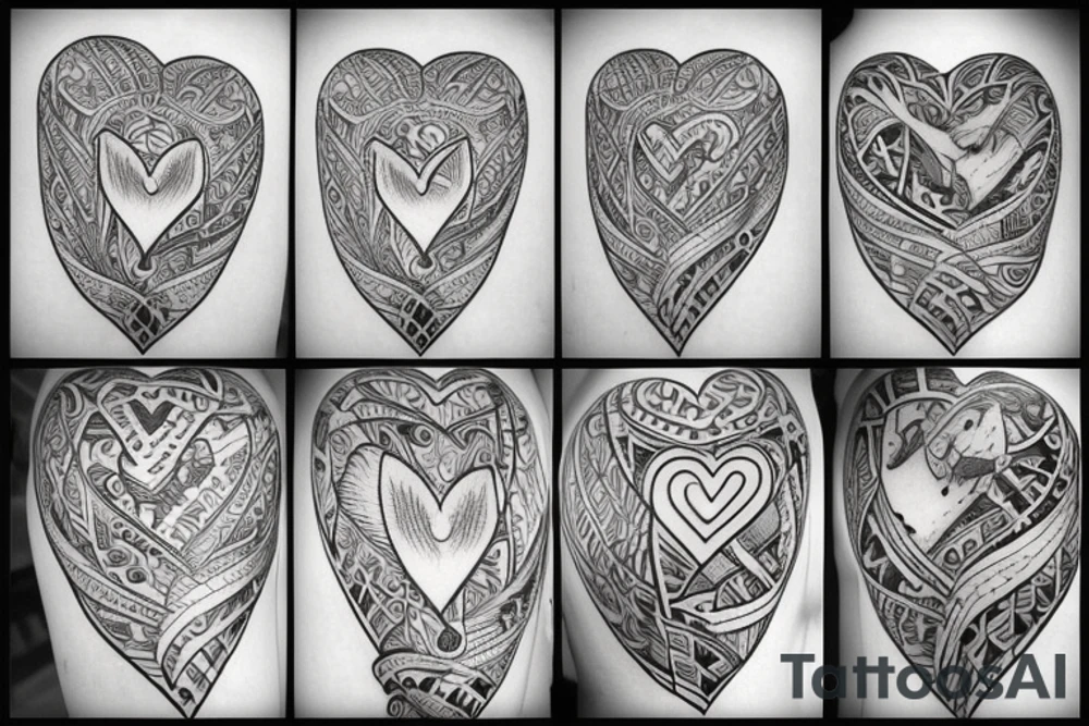 moa and paa come of heart tattoo idea