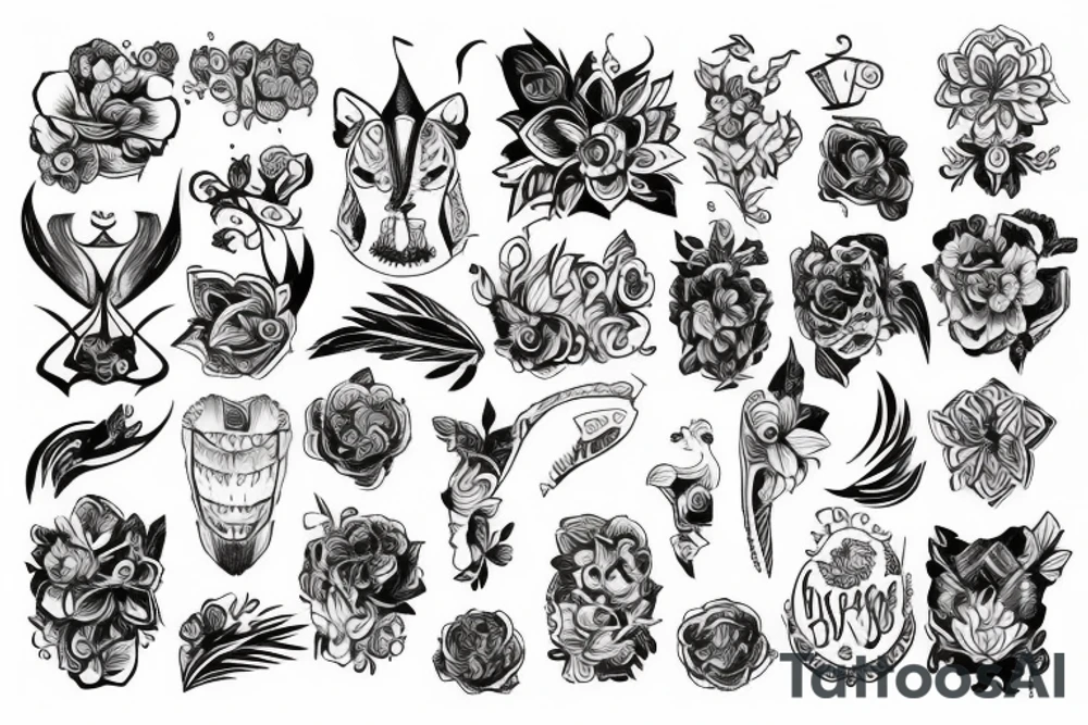 Демон Они с катаной tattoo idea