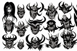 Demon oni tattoo idea