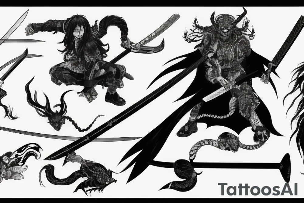 Demon slayer katana tattoo idea
