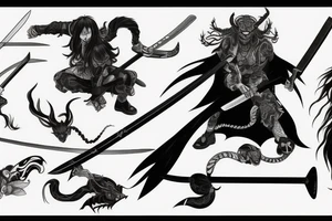 Demon slayer katana tattoo idea
