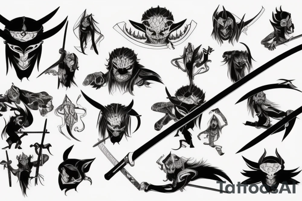 Demon slayer katana tattoo idea