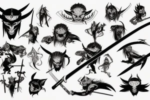 Demon slayer katana tattoo idea