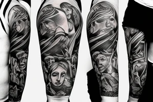 man sad at a party tattoo idea