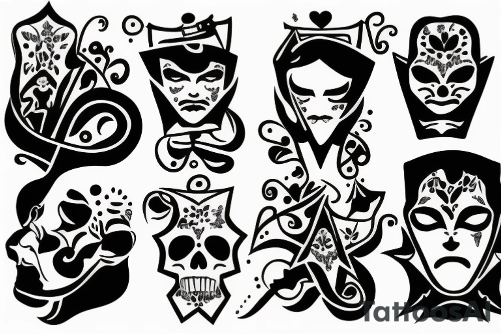 man sad at a party tattoo idea