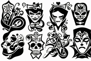 man sad at a party tattoo idea