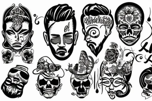 man sad at a party tattoo idea