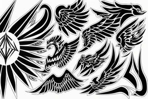 The Black Phoenix takes off tattoo idea
