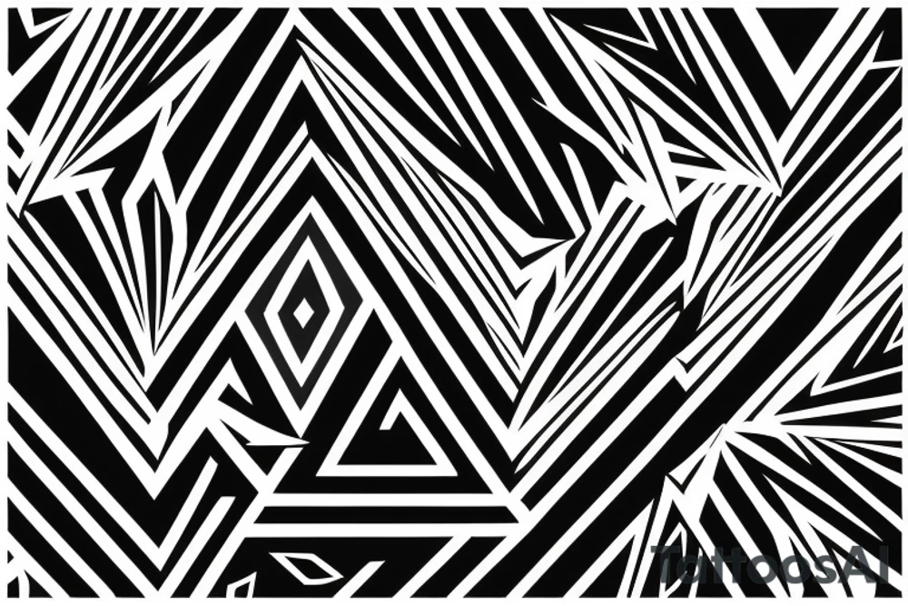 The black phoenix of triangles takes off tattoo idea