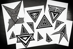 The black phoenix of triangles tattoo idea