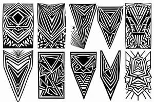 The black phoenix of triangles tattoo idea