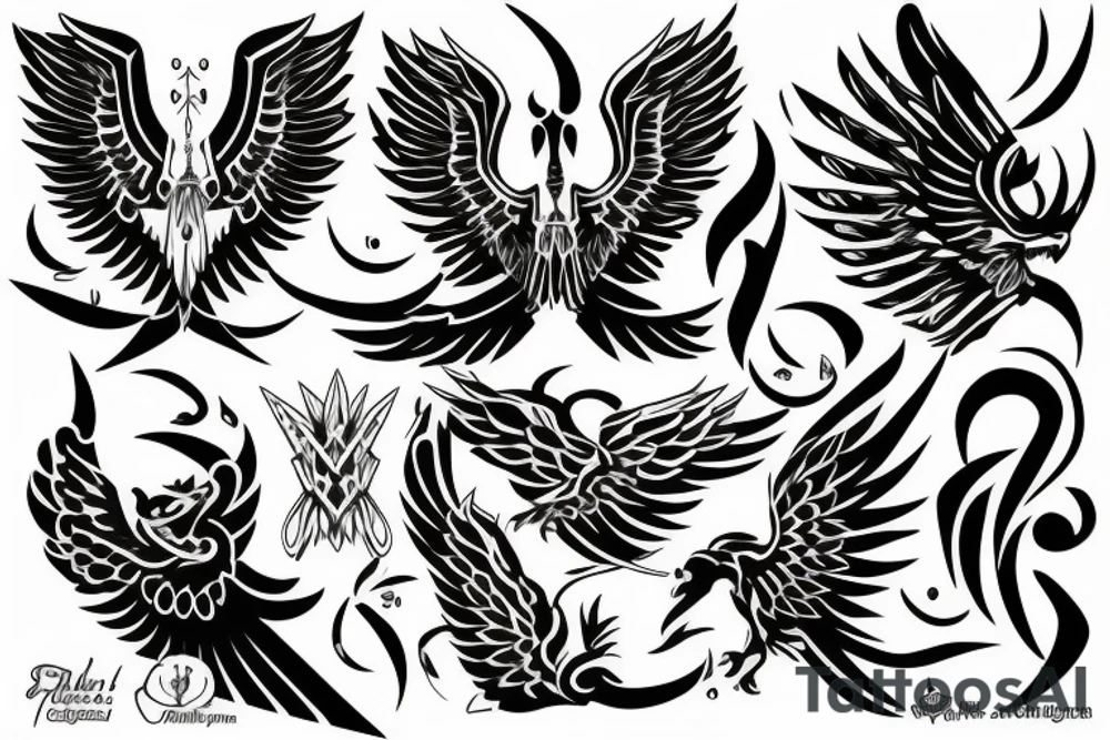 The black phoenix tattoo idea