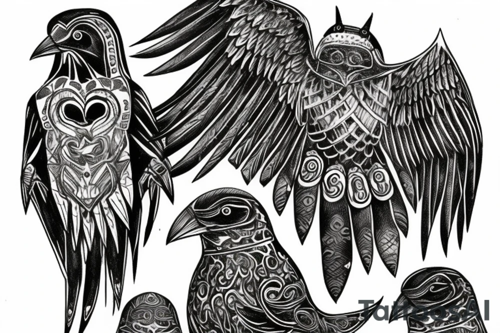hugin and munin tattoo idea