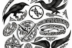 hugin and munin,runes tattoo idea