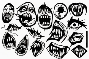 Pink Floyd The Wall screaming face tattoo idea