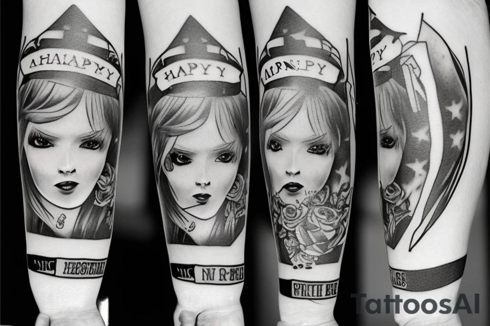 Happy Family with the Letters RMP tattoo idea