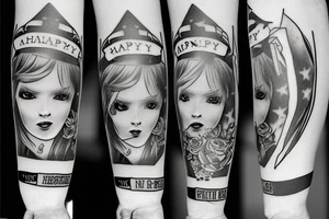 Happy Family with the Letters RMP tattoo idea