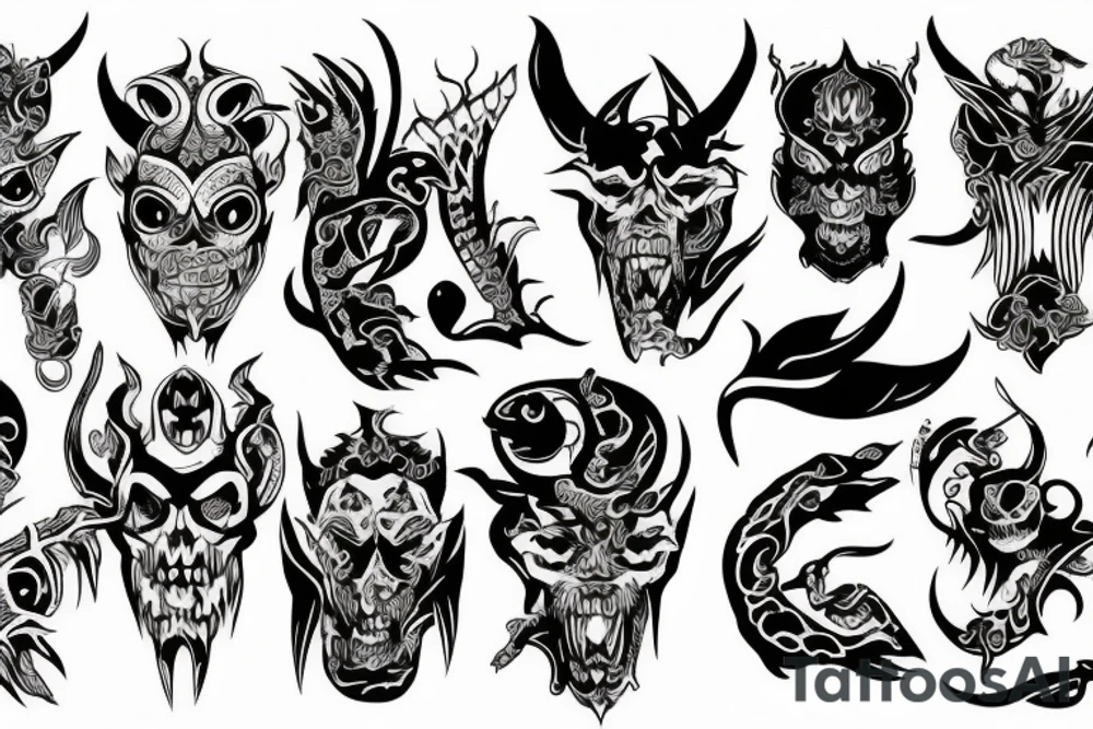 Demon tattoo idea
