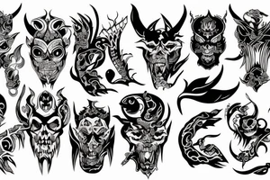 Demon tattoo idea