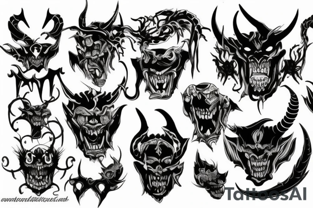 Demon tattoo idea
