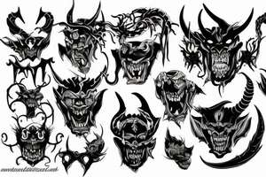 Demon tattoo idea