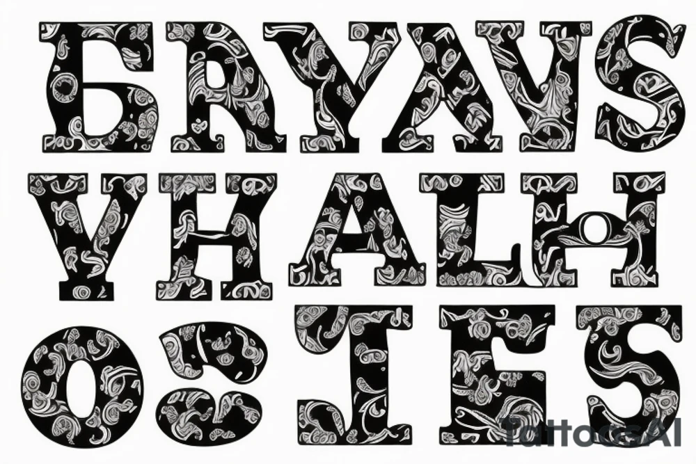 letter h tattoo idea